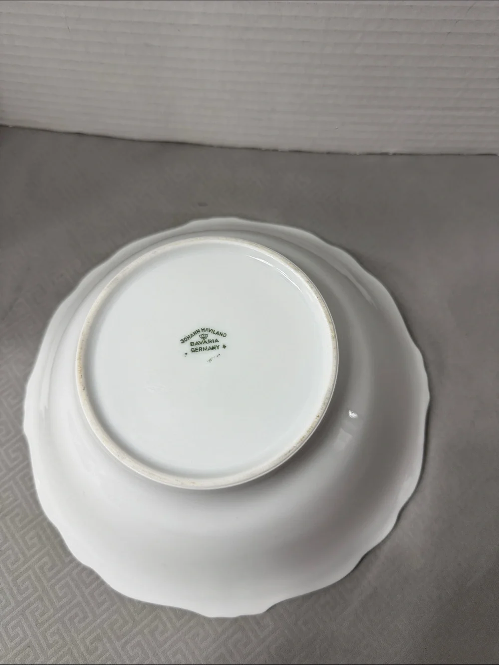 Vintage Johann Haviland Blue Garland Porcelain Round Vegetable Bowl Germany 8.5”